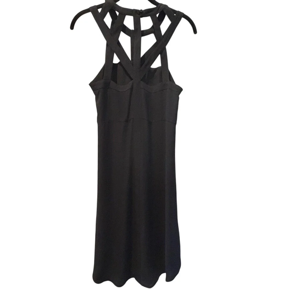 BCBGMAXAZRIA Black Strappy‎ Flowy Mini Dress Size XS Cocktail Party LBD Size XS